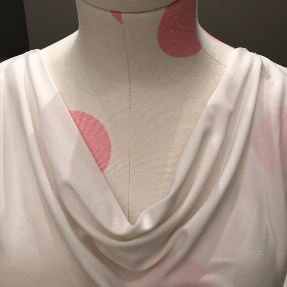 Donna Karan New York Sleeveless Cowl Neck Top in White Size M - Picture 9 of 12
